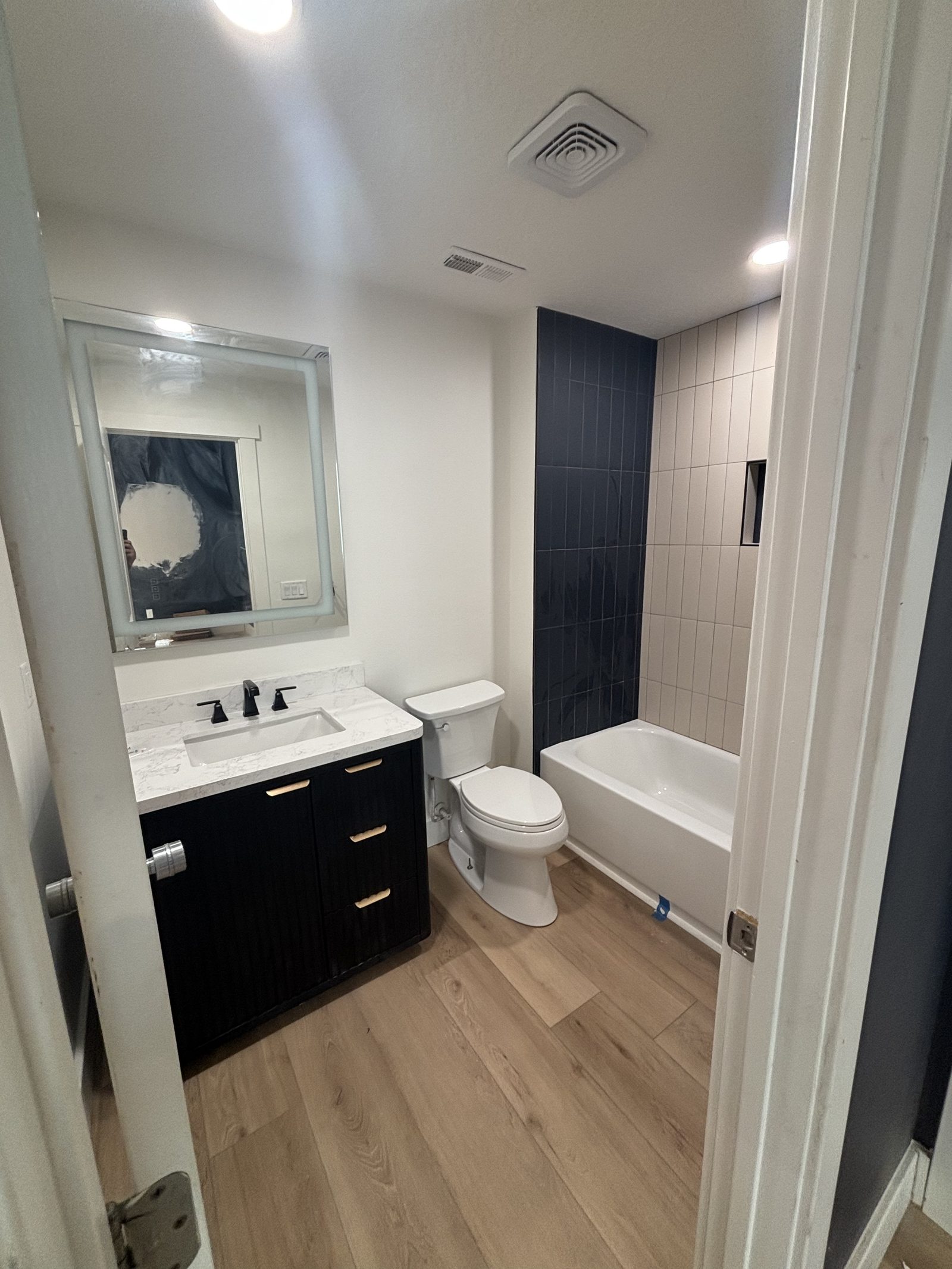 Finished bathroom remodel by Handy Pro Utah